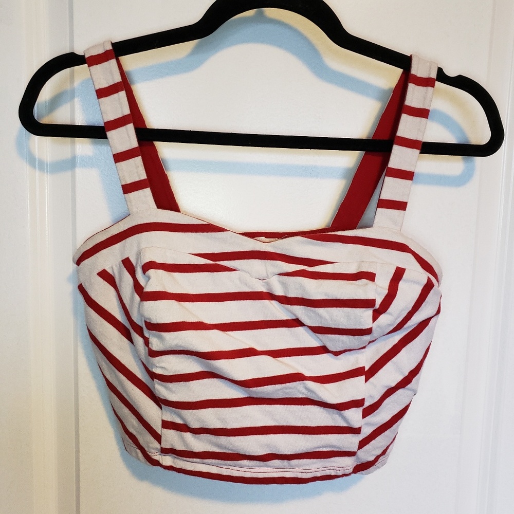 F21 • Striped Crop Top